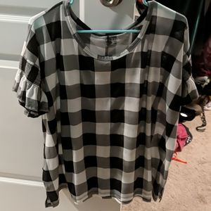 NWOT Black and White checkered shirt